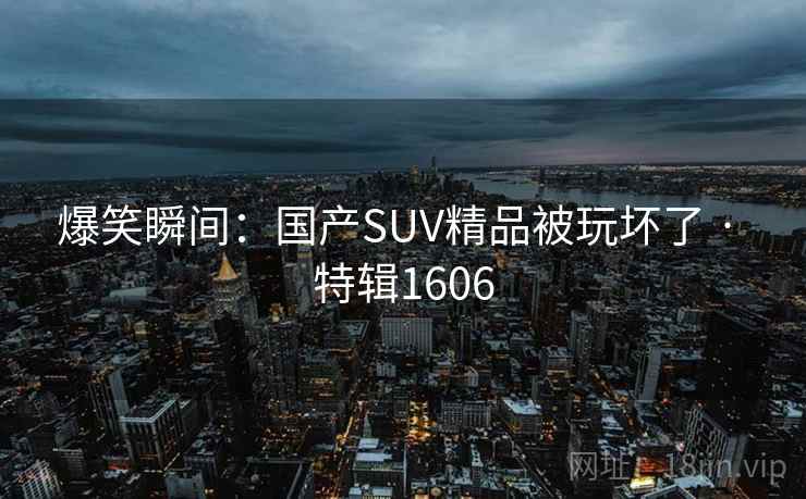 爆笑瞬间：国产SUV精品被玩坏了 · 特辑1606