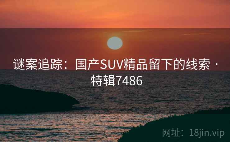 谜案追踪:国产SUV精品留下的线索 · 特辑7486 谜案追踪:国产SUV精品留下的线索 · 特辑7486